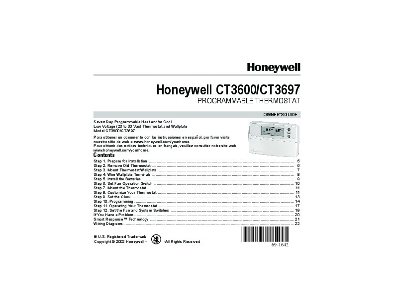 Honeywell rth221b thermostat instructions