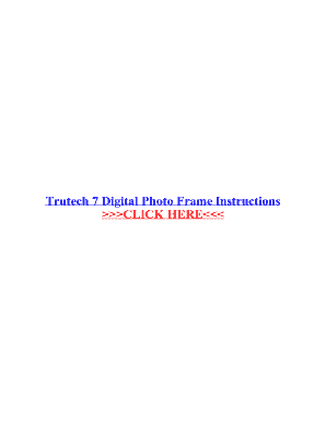 Trutech 7 Digital Photo Frame User Manual